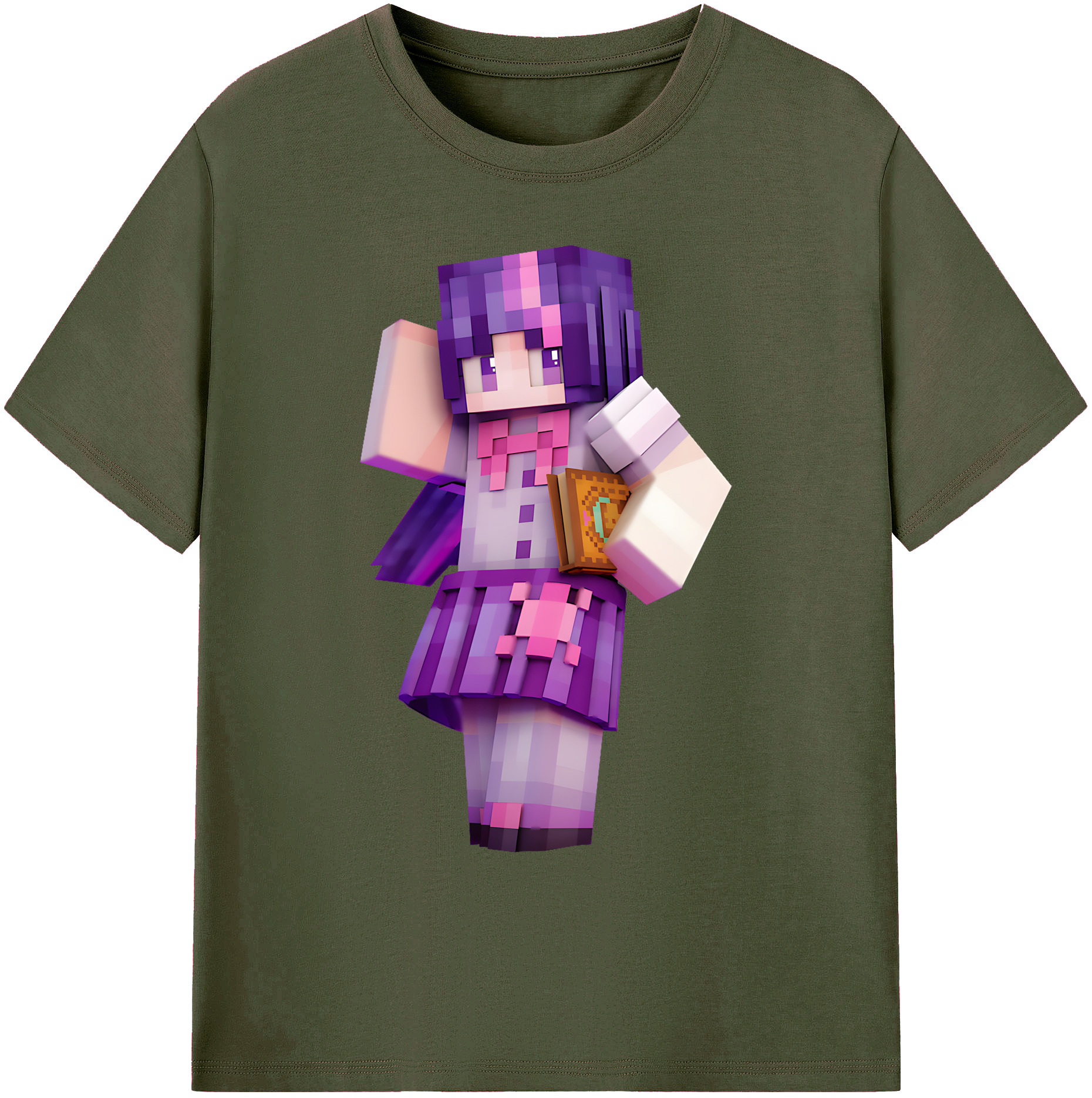 （画像用） マインクラフト ブロックの世界 Minecraft MC Block world 綿100％ メンズ半袖Tシャツ｜肌触りやわらか＆通気性